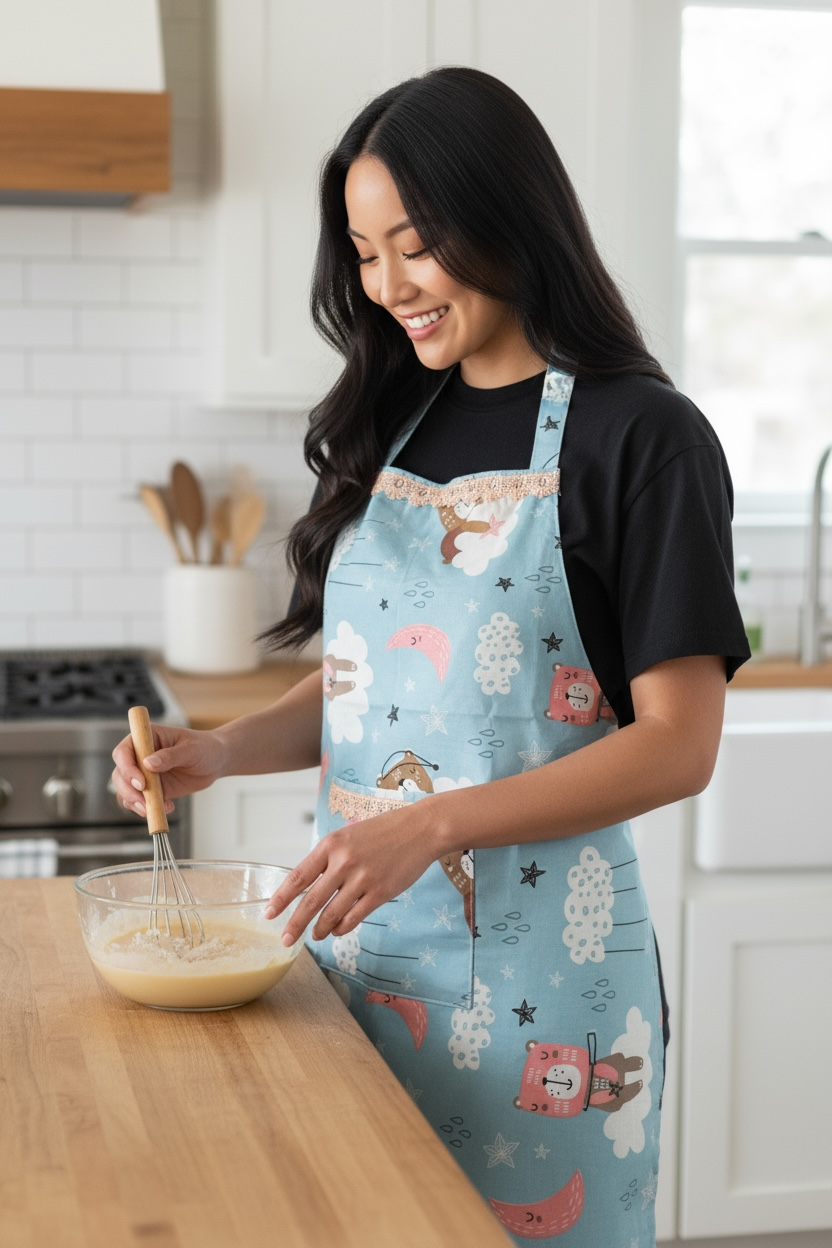 ءEgyptian Cotton Kitchen Apron مريلة مطبخ من القطن